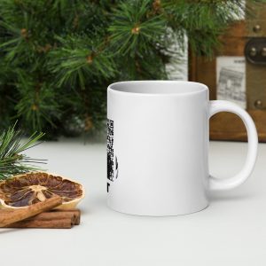 White glossy mug